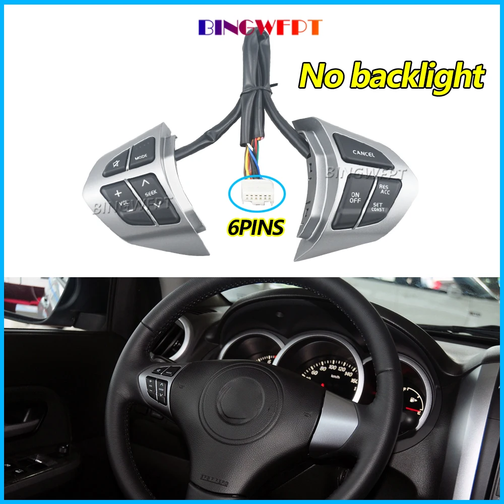 6 PINS Multifunction Volume Buttons Steering Wheel Cruise Control Switch For Suzuki Grand Vitara 2006 2007 1.6 MT 3-door Edition