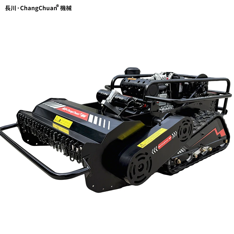 

Remote control crawler lawn mower Orchard all-terrain lawn mower Intelligent agricultural grass crushing machine Not afraid