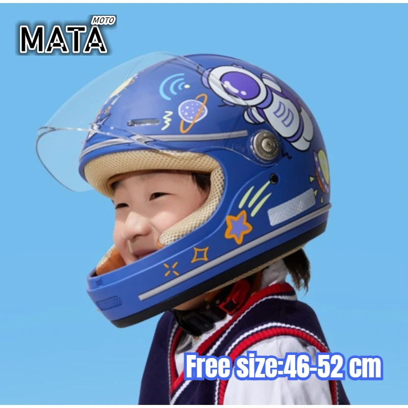 

Children's Anti Fall Helmet Cute Cartoon Motorcycle Helmets Electric Bike Helmet Moto Helmets Riding Full Helmet 어린이 헬멧