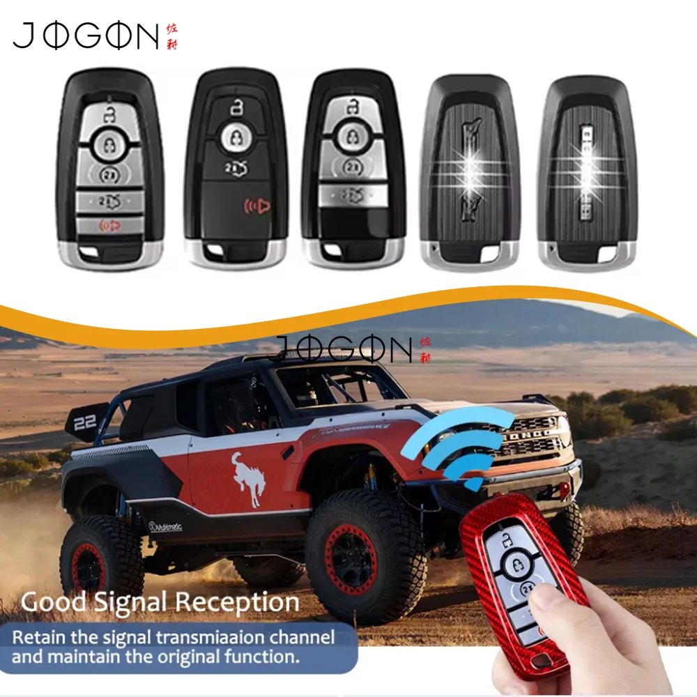 

100% Genuine Carbon Fiber Car Key Fob Cover Protective Scratch-resistant Accessories For Ford F150 F-150 Raptor Bronco Raptor ﻿
