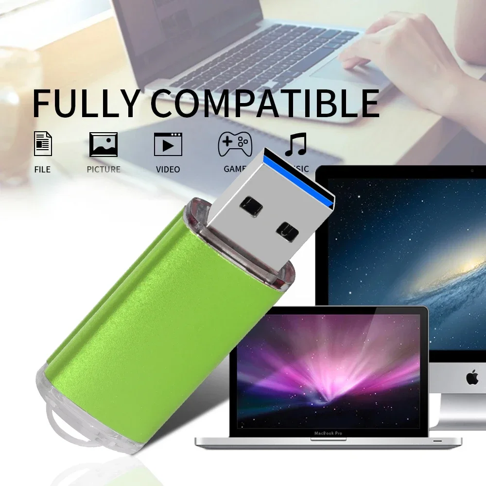 Mini Metal Usb3.0 Flash Drive 64Gb Zwart Rood Memory Stick Creatieve Gift Pen Drive 32Gb Groen Blauw Usb Stick 16Gb Kleurrijke U Schijf