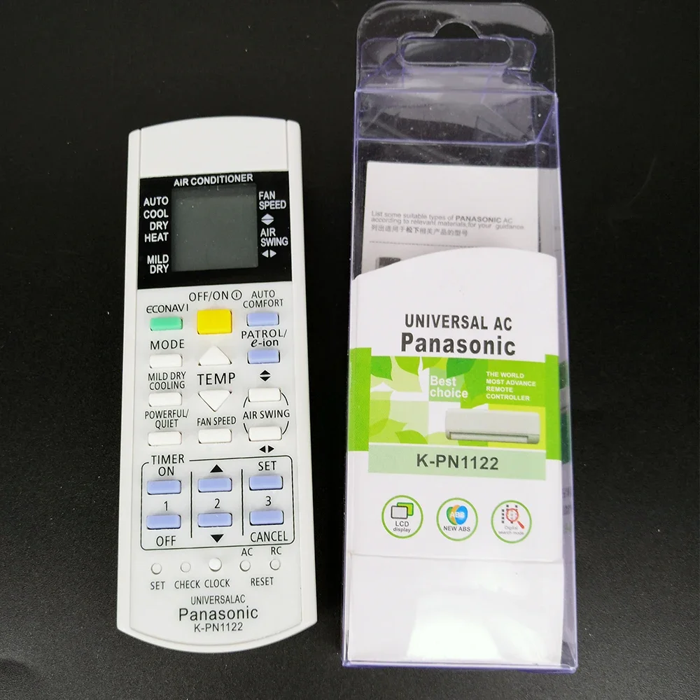 Universal AC Ar Condicionado Controle Remoto, Nova Substituição para Panasonic, K-PN1122