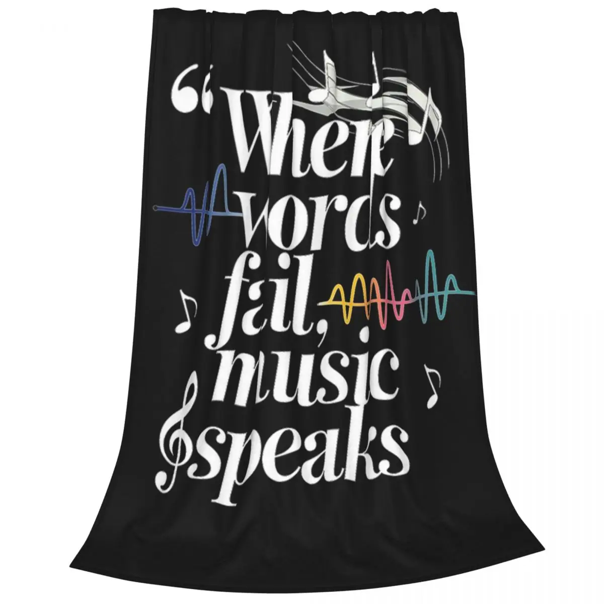 Where Words Fail,music Speaks Blanket Fleece Super Soft Sofa Throw Blankets For Couch Bedding Travel Throws Bedspread Quilt