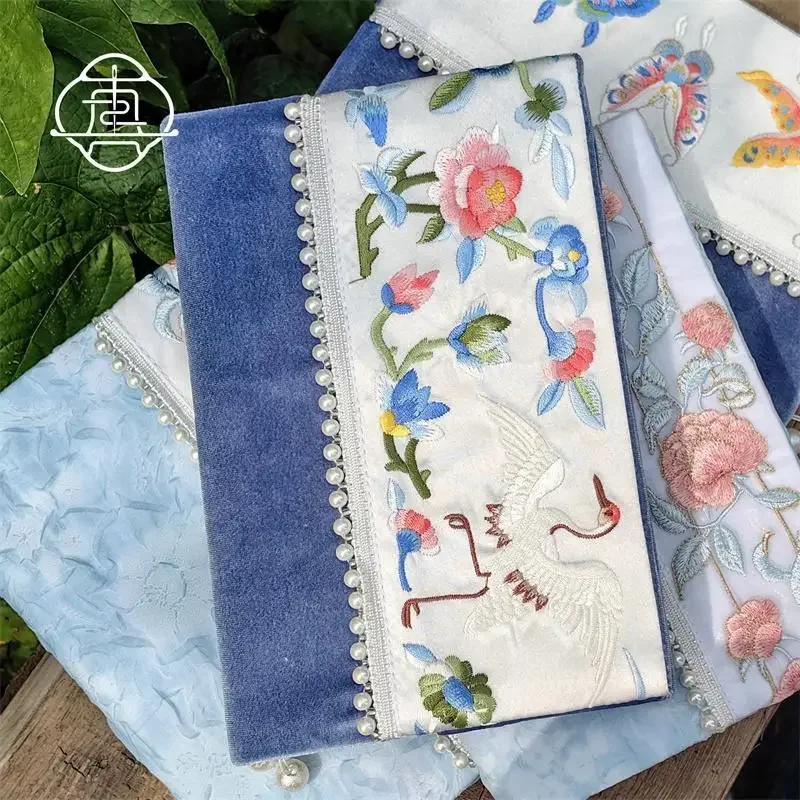 【Red-crowned Crane】Original Handmade A5A6 Notebook Covers Protector Book Sleeve Crafted Fabric Products Diary Cover，in Stock