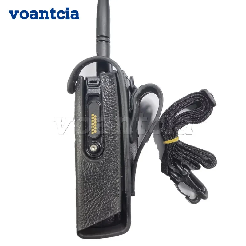 Voor Motorola R7 Walkie Talkie Tweeweg Radio Lederen Beschermhoes Schouderholster