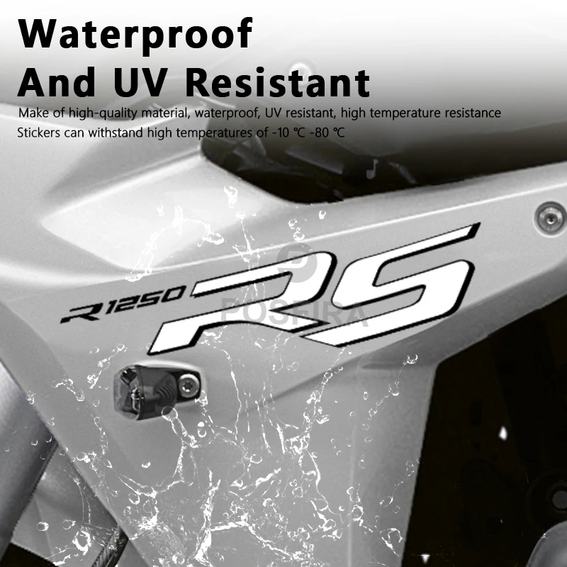 POSFIRA naklejki motocyklowe wodoodporne naklejki na BMW R1250RS R1250 R 1250 RS akcesoria 2019-2024 2021 2022 2023 naklejka