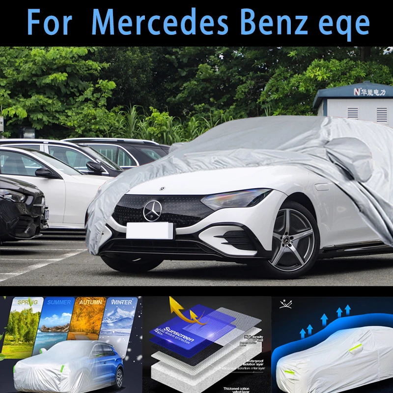 

For Mercedes Benz eqs Outdoor Protection Full Car Covers Snow Cover Sunshade Waterproof Dustproof Exterior Car cover protection