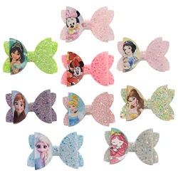 Disney Princess Mickey Kit fiocco in finta pelle sintetica fai da te fiocco per capelli che fa per materiale fatto a mano con nodo a fiocco senza clip