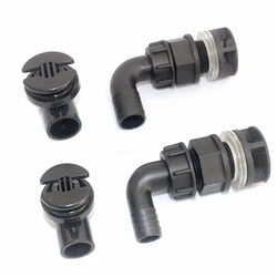 Water Tank Bulkhead Drainage Connectors Aquarium Bottom Filter Plastic Elbow Outlet Joint For Hard Pipe Soft Pipe 20mm/25mm