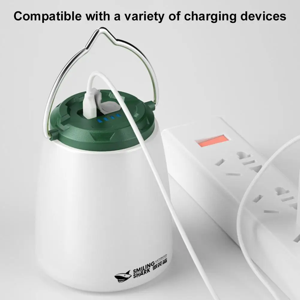 

Светодиодный кемпинговый фонарь с USB-зарядкой, 4 режима, эффект пламени, индикатор заряда, портативный, с крючком, 5-15 часов работы, для походов и экстренных ситуаций