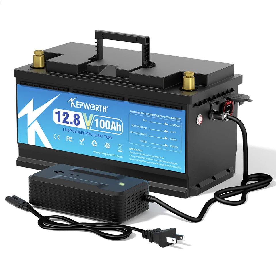 12V 100Ah LiFePO4 Storage Battery BMS Lithium Power Batteries 6000