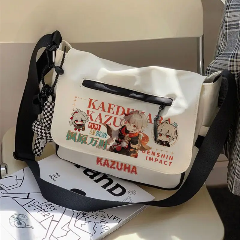 Genshin Impact Crossbody Xiangling Hu Tao Merchandise Junior High Unisex Versatile Large Capacity Shoulder Bag Storage School An