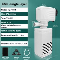 1Pcs New Submersible Silent Aquarium Filter Pump 220V 4/6/15/20/25/35W Air Oxygen Aerator Water Change 3 in 1 Wave Maker