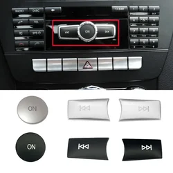 ABS Car Console CD Panel Multimedia Switch Buttons Sequins Volume Button Cover For Mercedes Benz C E Class W204 W212 GLK X204