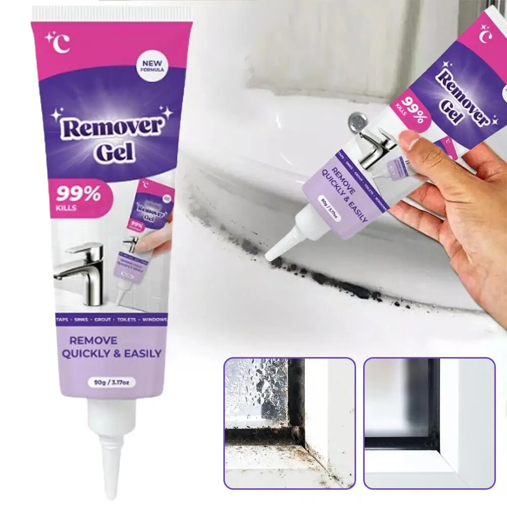 Removedor de moho para pared, Gel de limpieza, limpiador doméstico de larga duración para lavadora, cocina, baño, suministros para huecos de azulejos