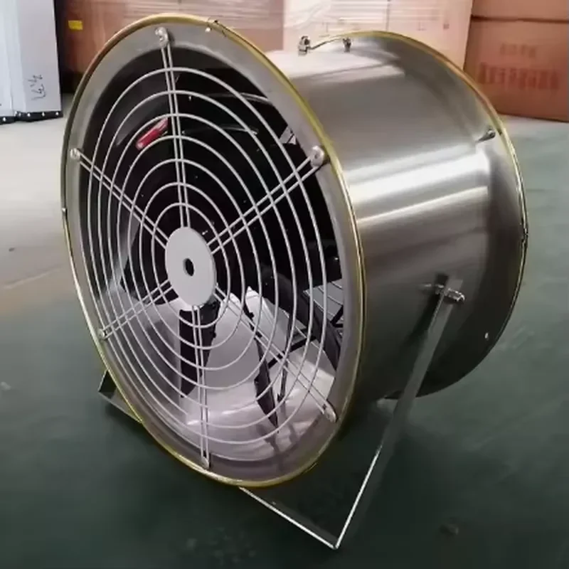 Stainless Steel Axial Exhaust Fan for Greenhouse Chicken Coop Ventilation Cooling System Suspended Air Circulation Blower