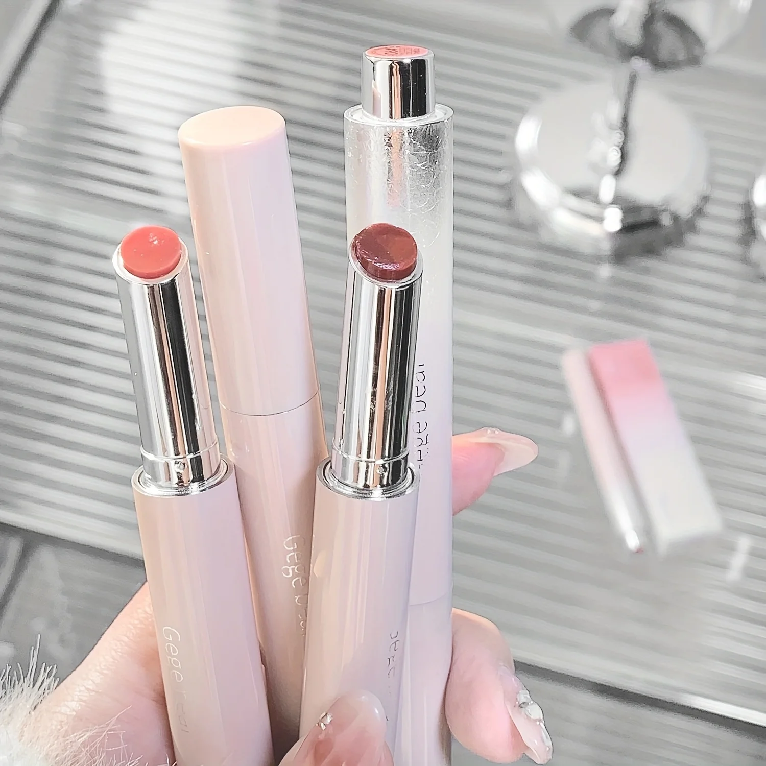 Rossetto a specchio lucido – Balsamo per labbra idratante con lucentezza in vetro, stick idratante e rimpolpante per labbra succosi, rugiadosi