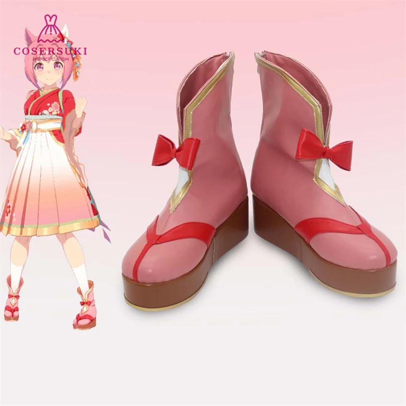 

Uma Musume Pretty Derby Haru Urara Saku Sakura Обувь для косплея Сапоги на заказ Обувь для Хэллоуина и Рождества