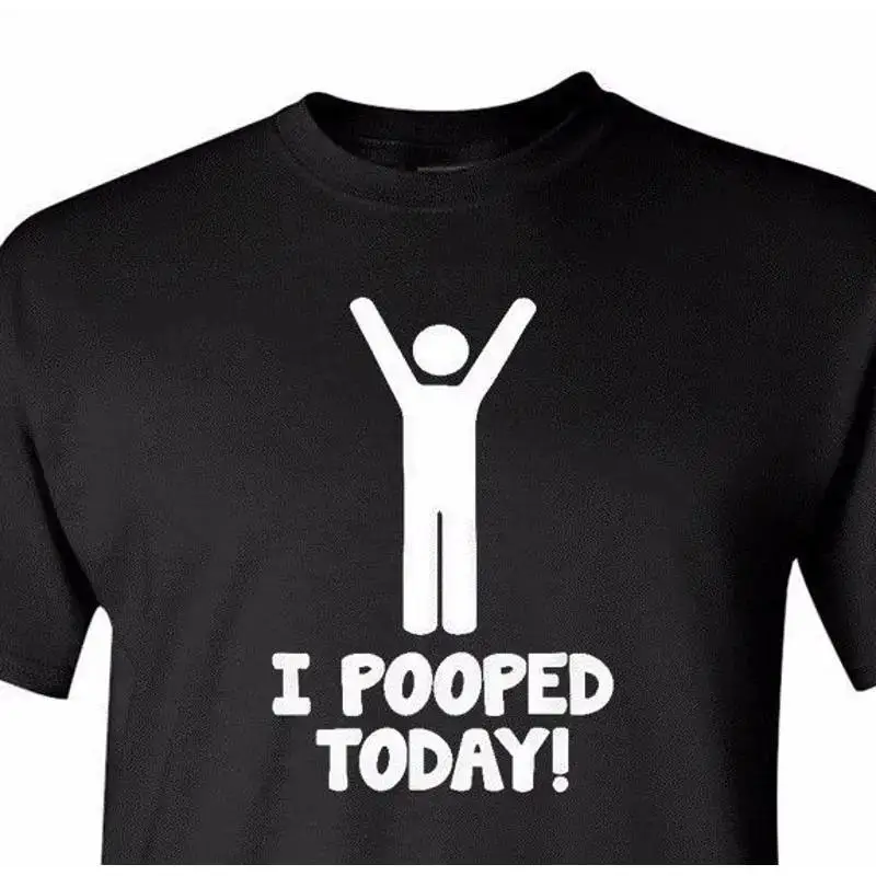 I Pooped Today Funny T Shirt Stick Figure Proud Poopers Dirty Humor