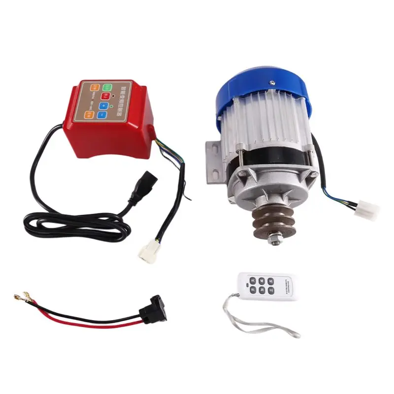 A65P-24V 500W Brushless DC Motor Reverse Speed Reduction Belt Pulley Motor Converter Kit For Electric Tricycle Rickshaws