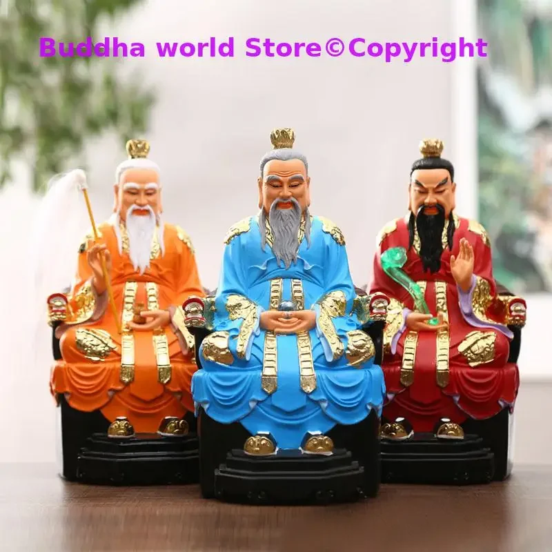 Taoism ZU SHI TAI SHANG LAO JUN YUAN SHI TIANZUN DAODE 3 Gods Temple HOME Altar protection Worship God BUDDHA FENG SHUI statue