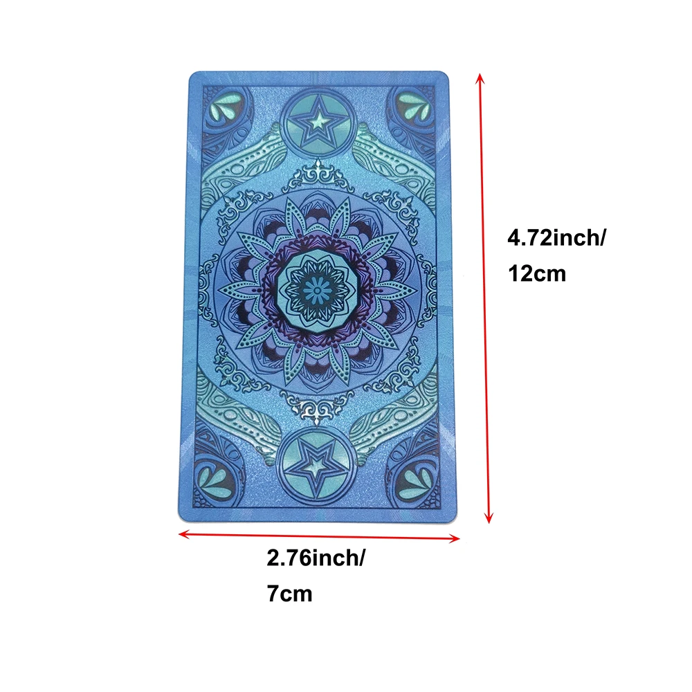 Goldfolien-Tarot Spanisch & Englisch Edition, Tarot auf Spanisch, Laser Glänzendes Majestätisches Orakel mit Zweisprachigem Begleitbuch – Detail 1