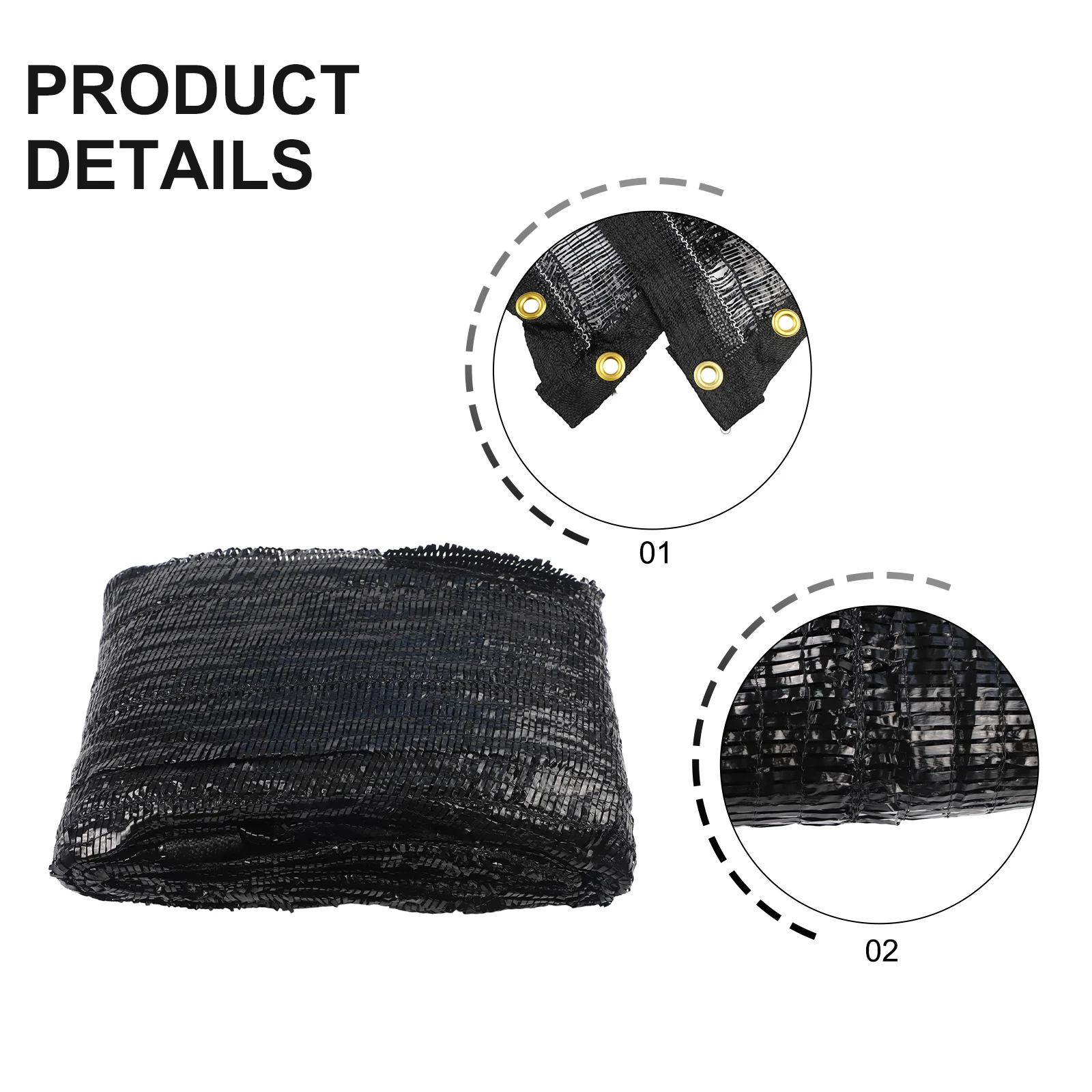 Outdoor Sunshade Net Offering Heat Insulation and Breathability to Protect For RVs Parking Areas and Gardens from Sun Damage
