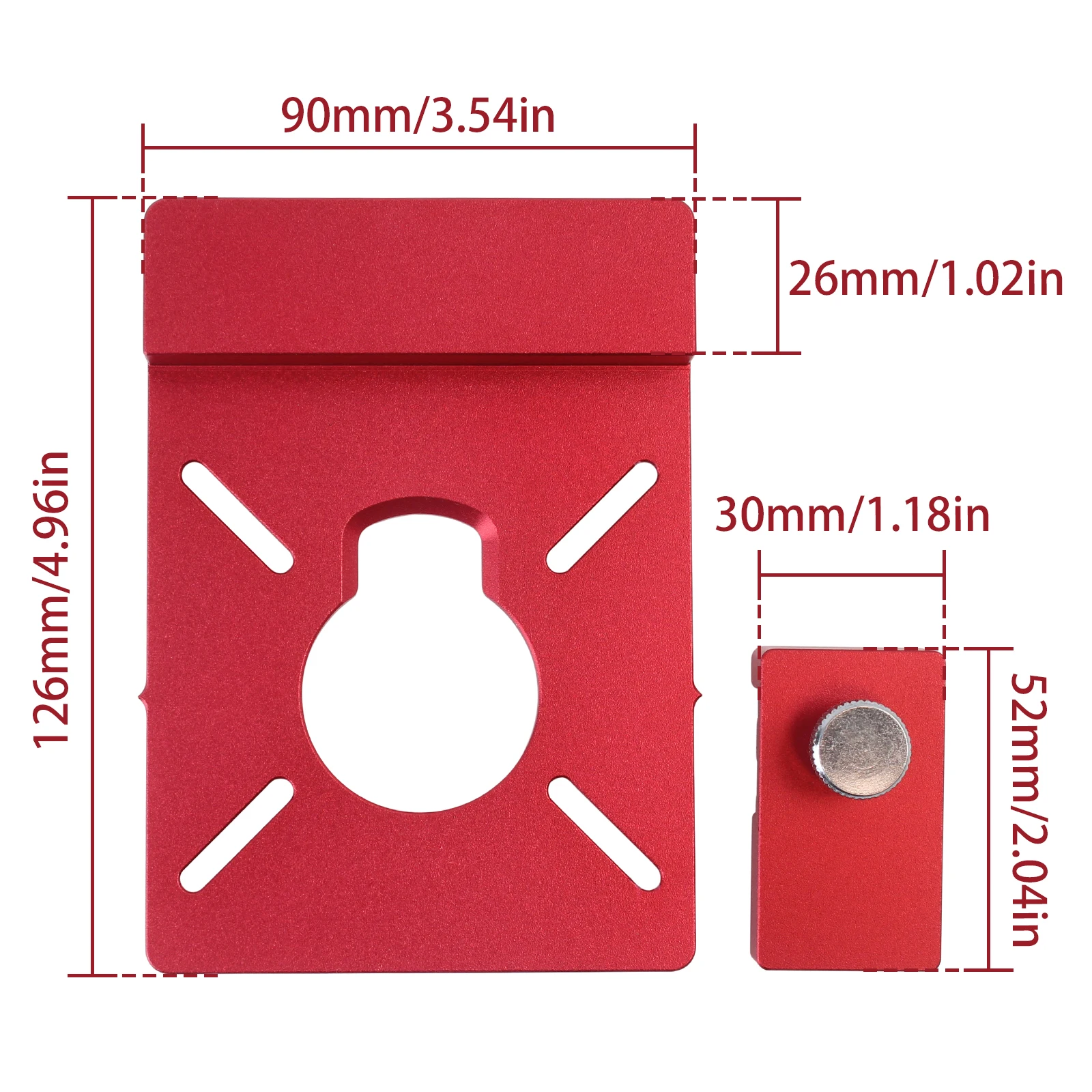 Track Saw Guide Rail Adapter Aluminum Auxiliary Bracket with Limit Stop Compatible with Most Router For Straight Line Milling