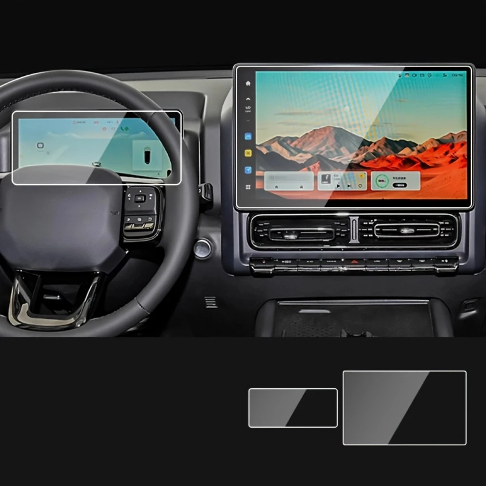 2 قطعة سيارة لتحديد المواقع والملاحة أداة شاشة ل Haval H9 2024 2025 اكسسوارات الزجاج المقسى مقاومة للخدش طبقة رقيقة واقية