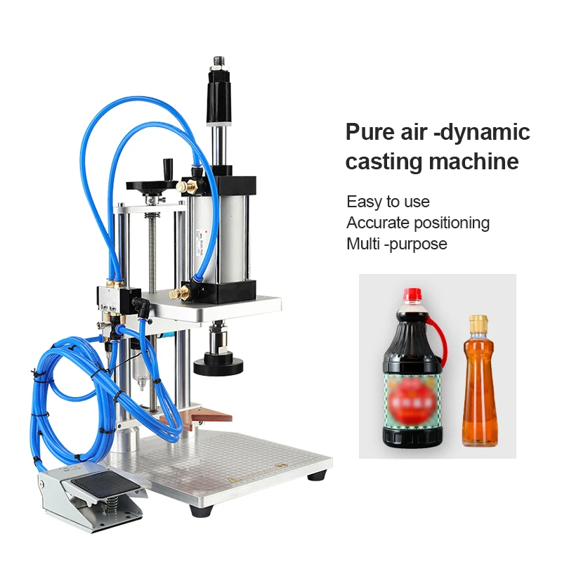 Boruix 0.5Kpa Pneumatic Desktop Capping Machine, Perfume Glass Stopper Plastic Bottle Cap Crimp Sealing Machine