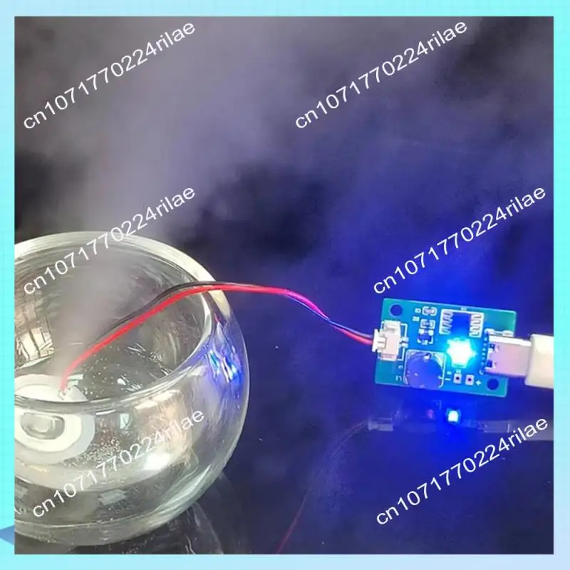 A17Z DC5V Single Non-Switched Atomization Humidification Module DIY Ultrasonic Atomizer TYPE-C Mini Humidifier Circuit Board