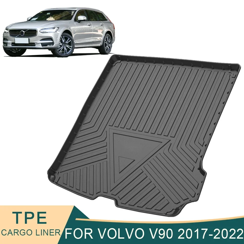 

Для Volvo V90 2017-2022 автомобильный грузовой вкладыш всепогодный TPE нескользящие коврики для багажника лоток для багажника ковер аксессуары для интерьера