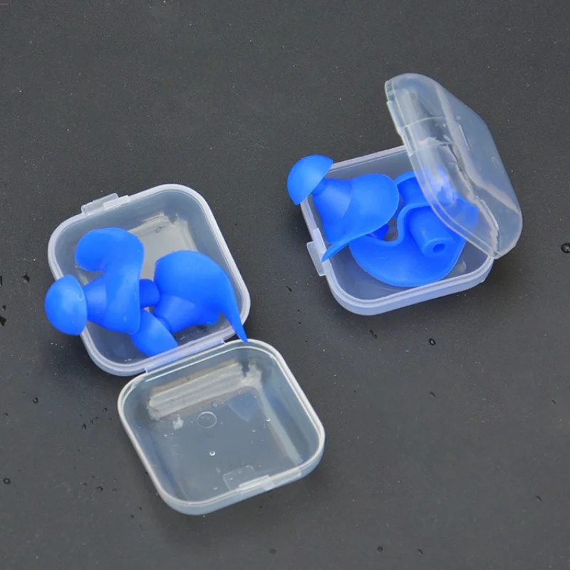 Ear-shaped waterproof earplugs, swimming accessories, spiral earplugs, adult silicone, professional box image 6