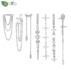 2024 New Luxury Rhinestone Crystal Long Tassel Earrings for Women Bridal Elegant Drop Dangling Earrings Party Wedding Jewelry