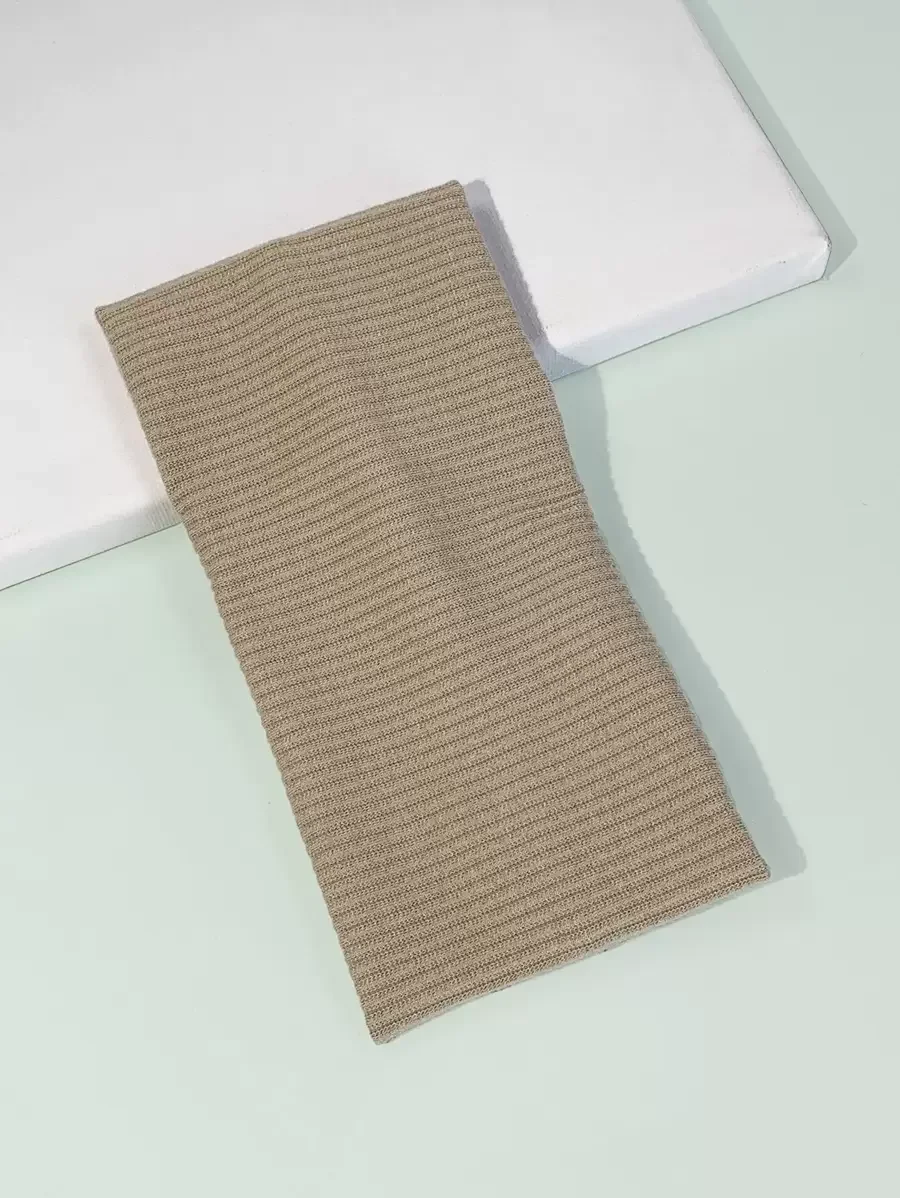 

Минималистичная повязка на голову из трикотажа в рубчик для женщин и мужчин, повседневный аксессуар для волос, цвет хаки