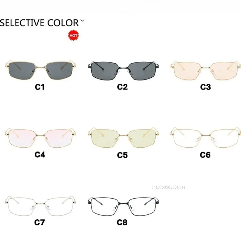 Необычные солнцезащитные очки с защитой от синего света, женские и мужские оттенки, маленькая квадратная звезда, металлическая узкая оправа, солнцезащитные очки, винтажная оправа для очков