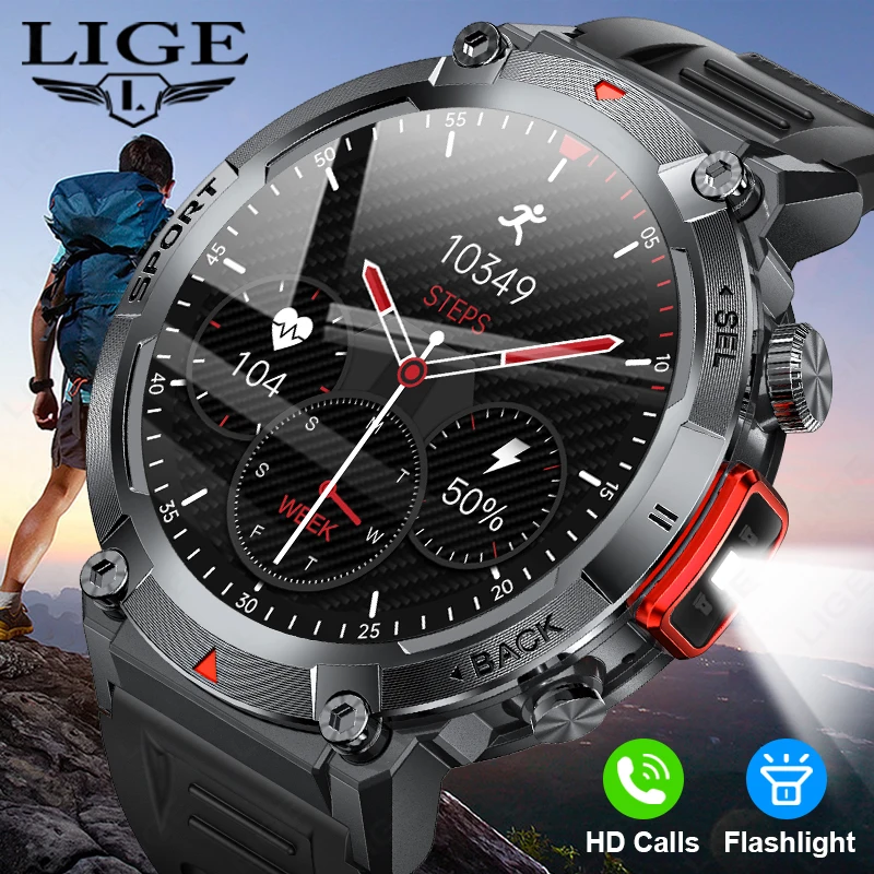 

LIGE Original Outdoor Smart Watch Men IP68 Waterproof Real-Time Activity Tracker Sport Watch Blood Pressure Monitor Smartwatch