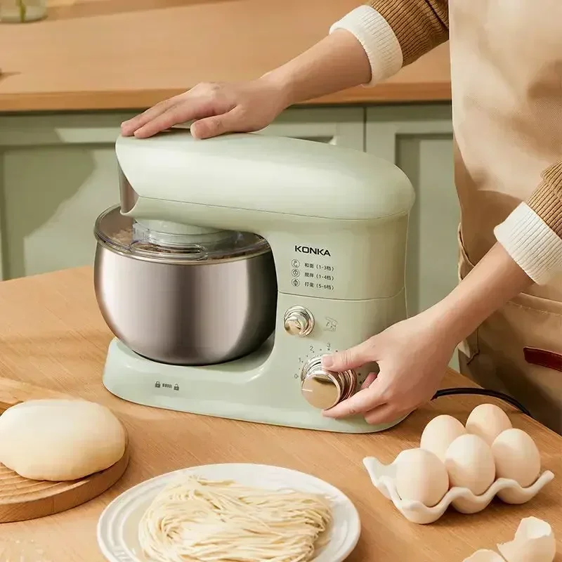 New 3L Chef Machine - Home Automatic, Small Multifunction Mixer, Stainless Steel Egg Beater  dough mixer