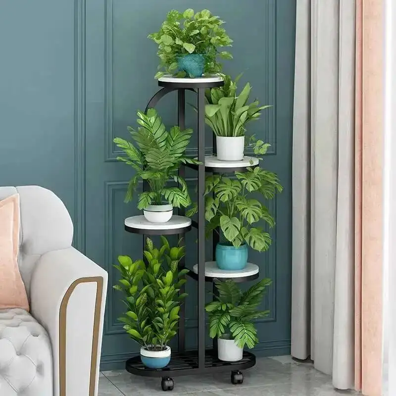 

Flower Nordic Fashion Shelf Living Aesthetics Room Balcony Simple Modern Decorations Flower Stand Indoor Plantenrek Furniture