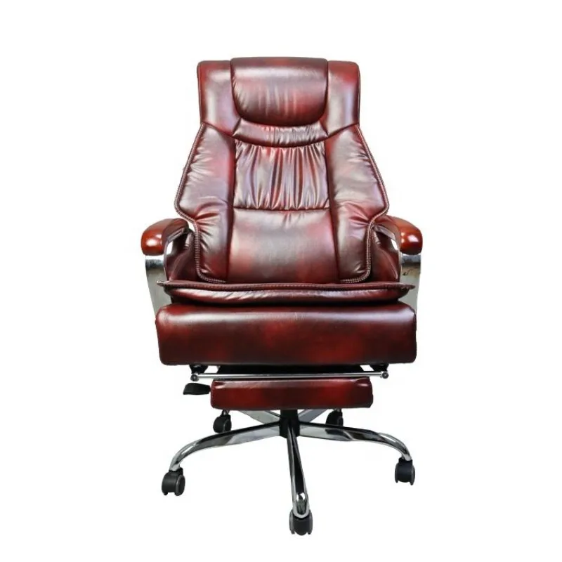 WS1529 High-grade Leather Brown Ergonomic Home Office Chair Big boss Executive Leather Office Chair with Multi-point Massage