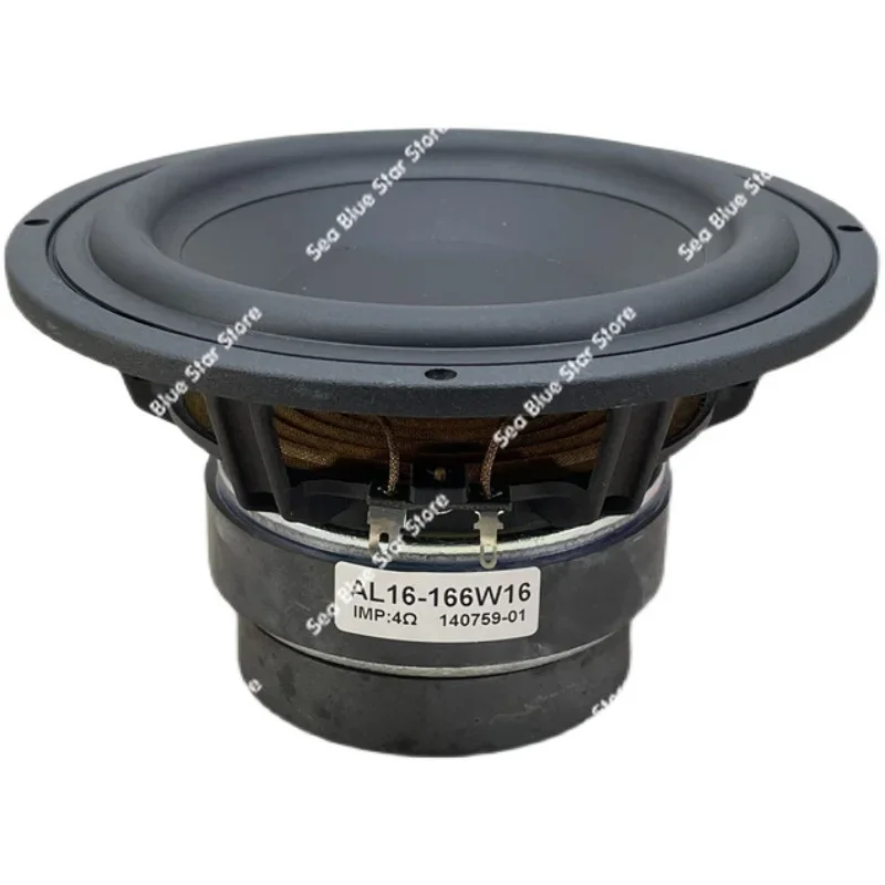bass speaker, aluminum frame, dual magnet, Danish foundry 6.5 inch audiophile grade