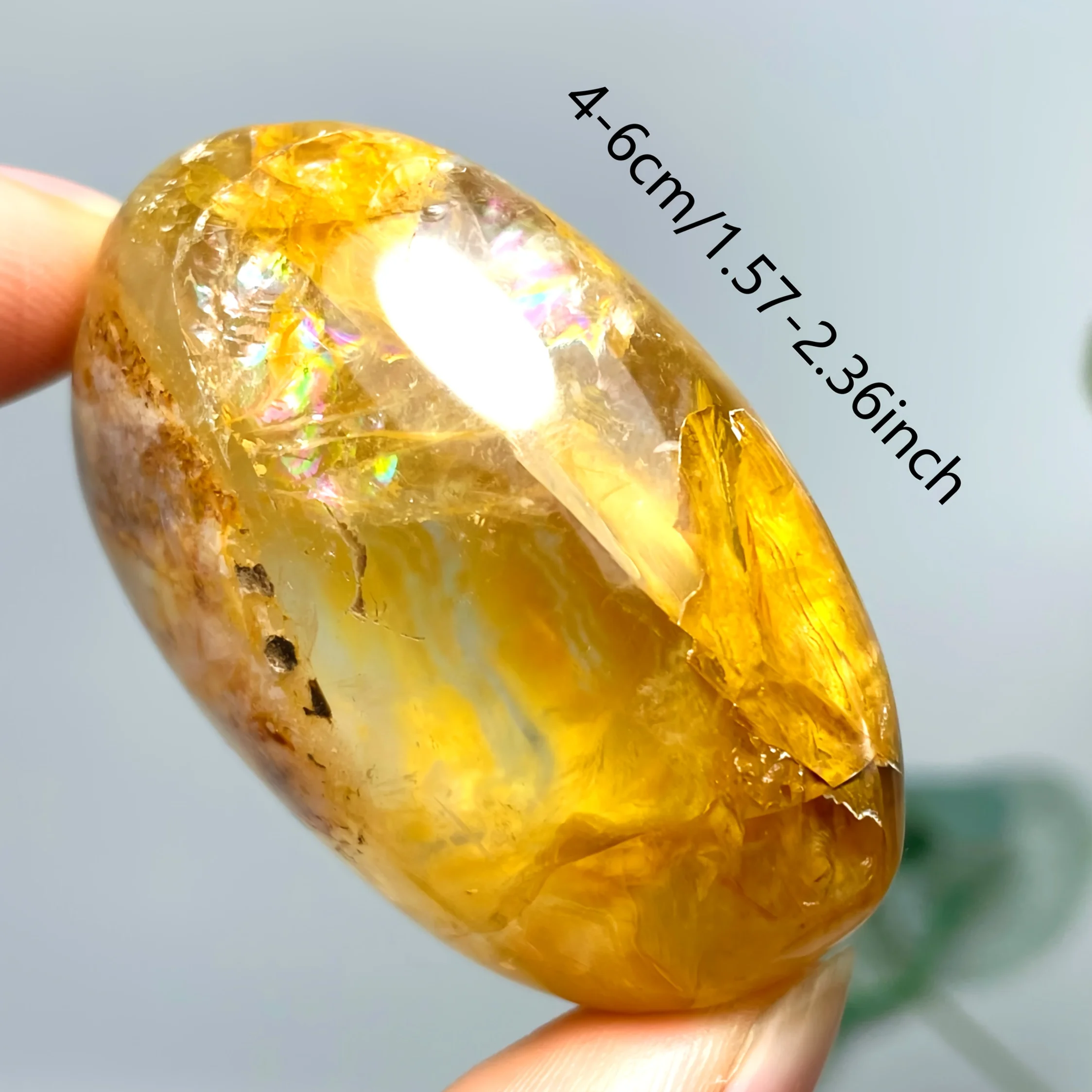 1pc Golden Healer Palm Stone, Rock Collectibles for Home Decor, Christmas, Thanksgiving Day, Birthday