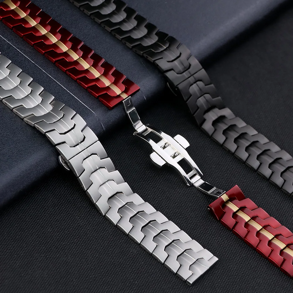 22 มม.สําหรับ Huawei Watch 5 4 3/GT5/3Pro 46 มม.นาฬิกาข้อมือสแตนเลสสําหรับ Huawei Watch GT 4 3 2 46 มม./GT2E/GT2 Pro Band