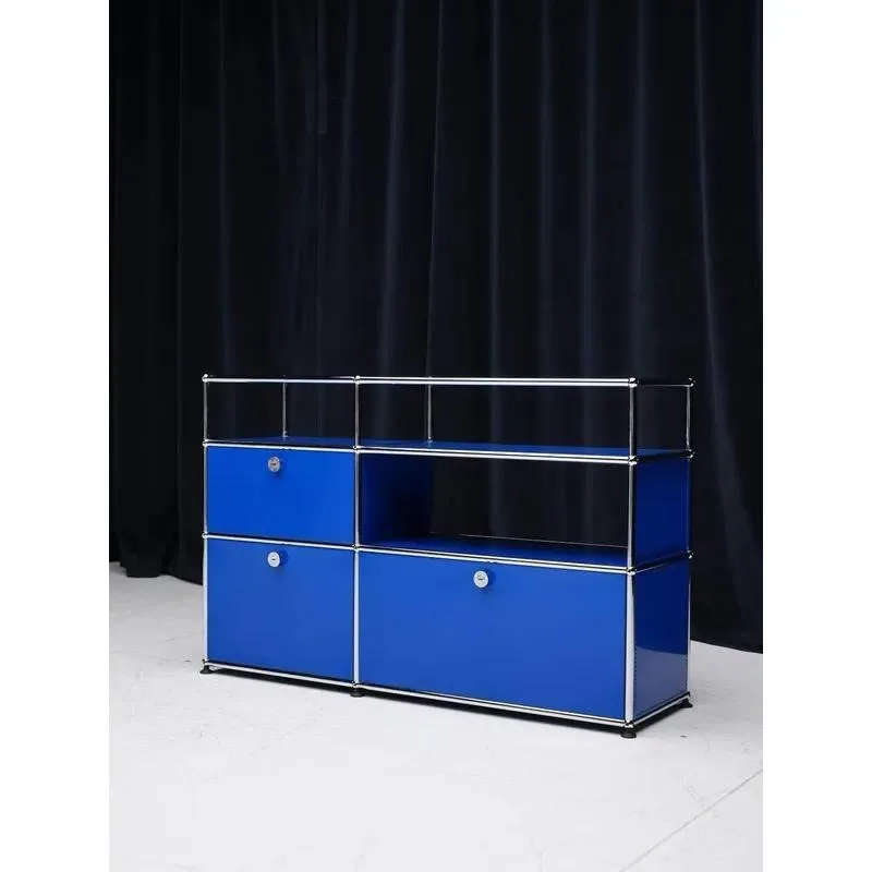for Freestanding Modular Stainless Steel Cabinet Multi-layer Open Storage Rack Anti-corrosive Metal Storage Cabinet Storage