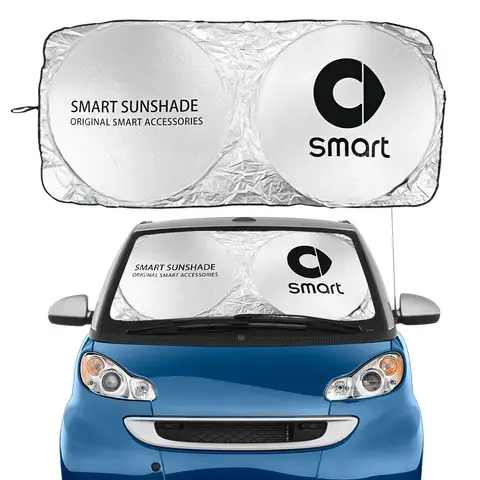 Smart Fortwo Forfour 453 451 450 용 자동차 앞 유리 차양 창 차양 Flodable 커버 반사 바이저 자동차 액세서리