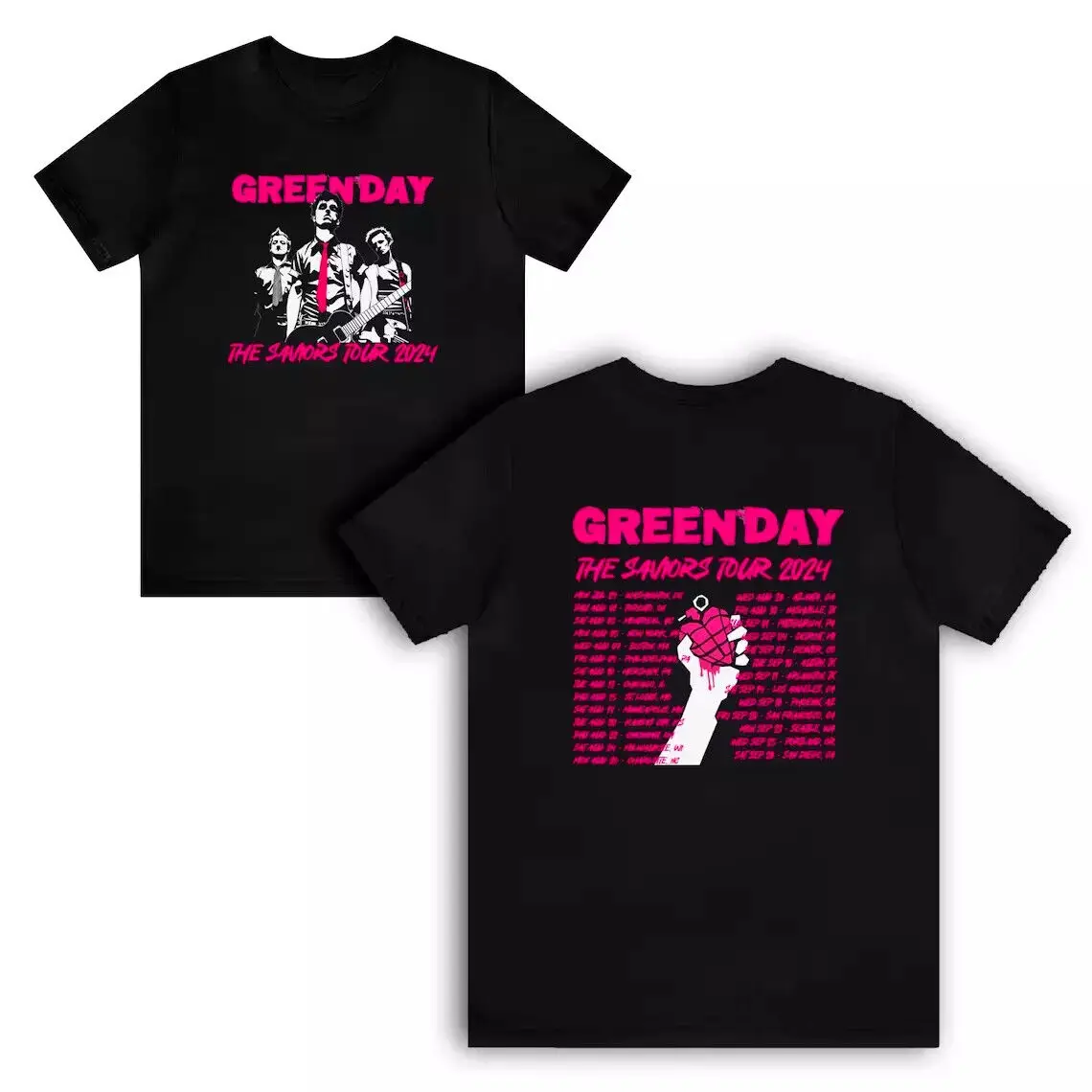 

Green-Day The Saviors Tour 2024 T-Shirt, Gift Fans T-Shirt