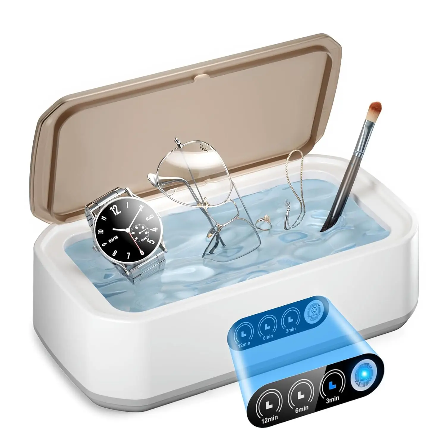 

2025 New Ultrasonic Cleaner Glasses Cleaning Machine Large Capacity 650ML Jewelry Dental Tray Cleaning Machine