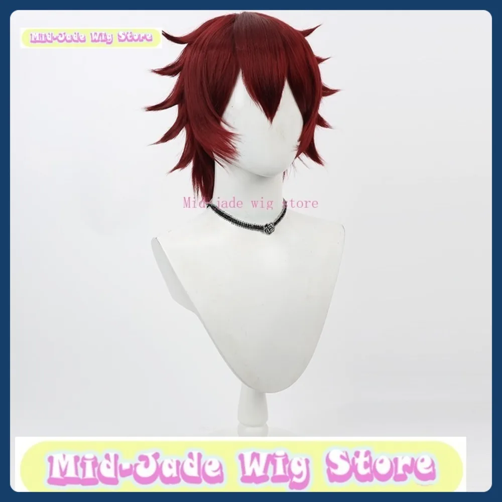 Mid-jade Wig Store Twisted Wonderland Gidel Cosplay Wig Anime Game Role-playing Synthetic Hair Halloween Party Costumes Props