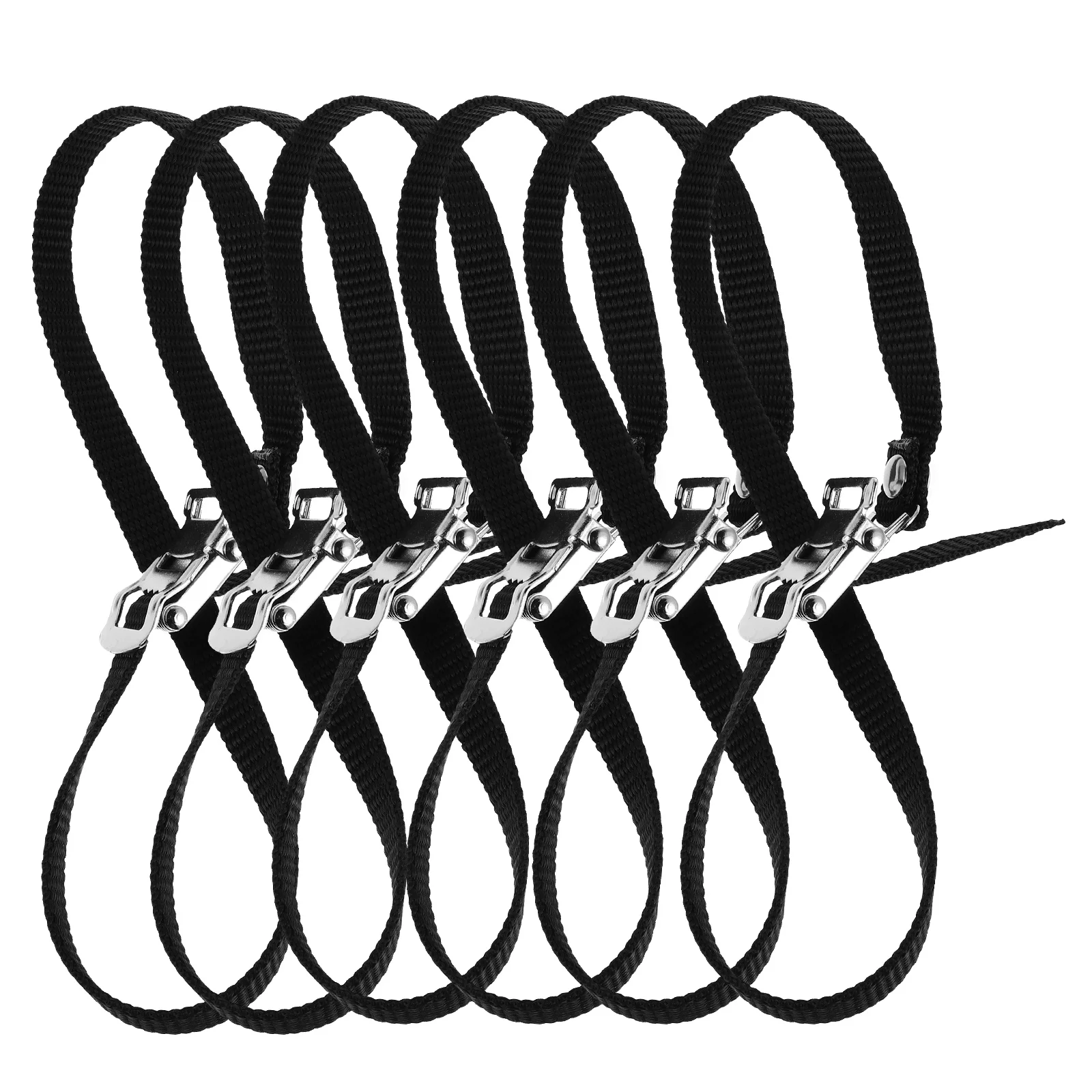 

6pcs Adjustable Bicycle Pedal Straps Anti-Slip Universal Replacement Foot Straps For Stationary Bike Exercise Cycling Gym