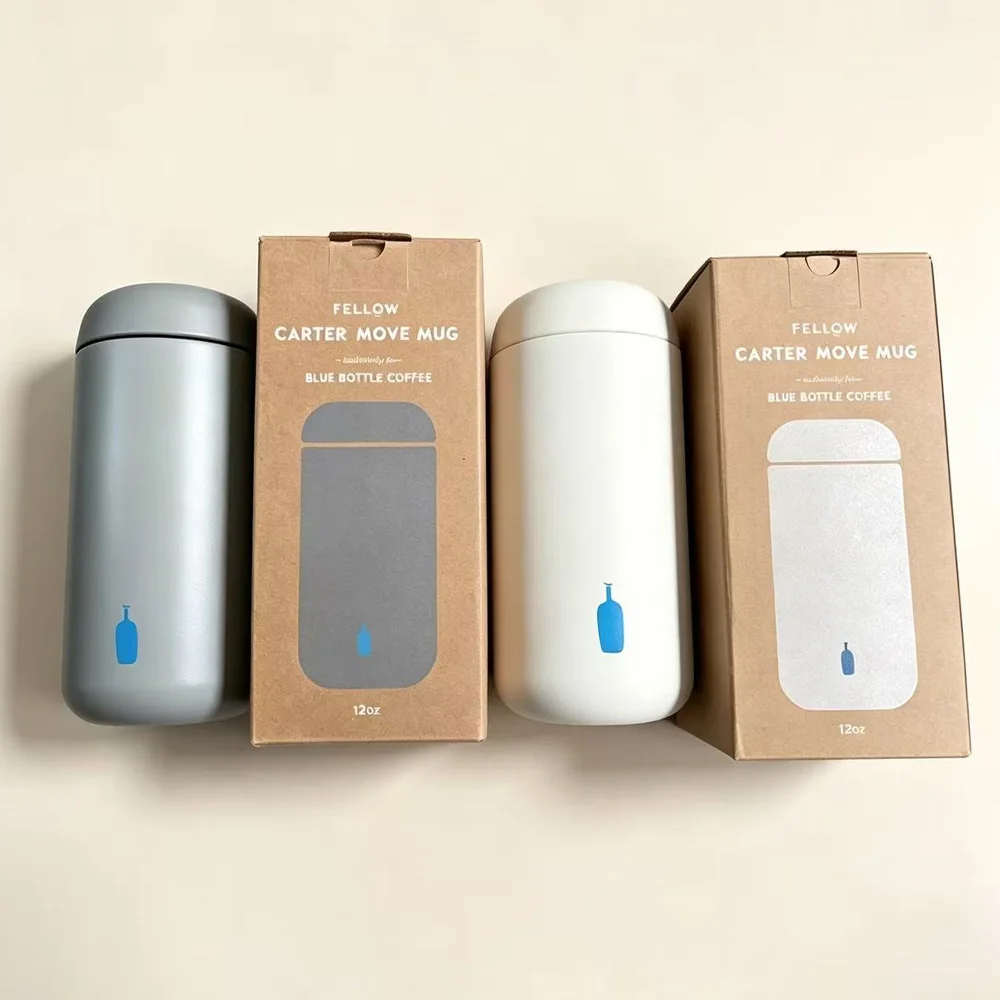 Hot Sales 350ML Blue Bottle Stainless Steel Thermos Bottle Home Portable Coffee Cup Outdoor Camping Water Glass Carter Cups Gift